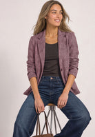 Blazer mit Karomuster und Knöpfen