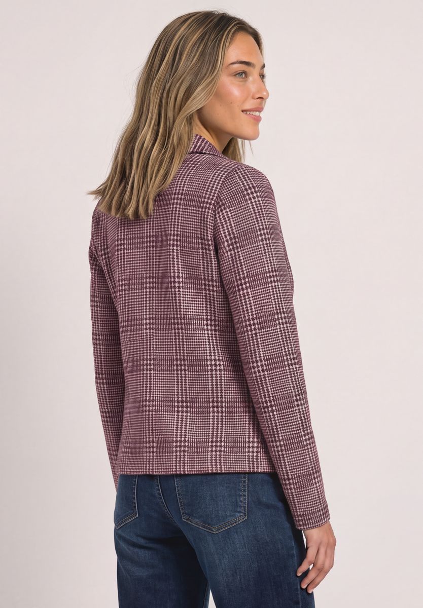 Blazer mit Karomuster und Knöpfen