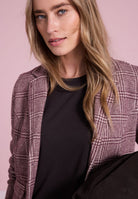 Blazer mit Karomuster und Knöpfen