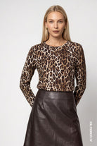 Langarmshirt mit Leomuster