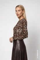Langarmshirt mit Leomuster