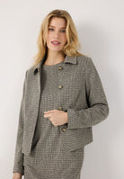 kurzer Blazer mit Minikaro