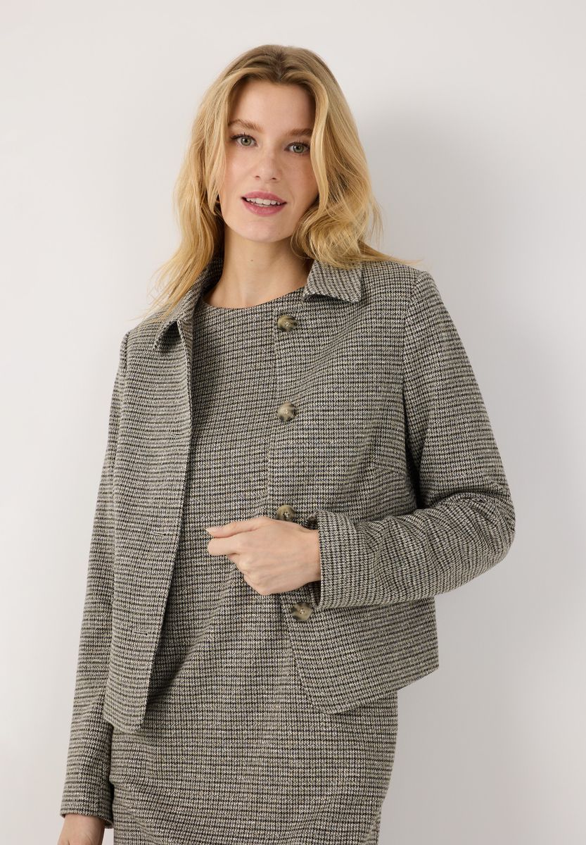 kurzer Blazer mit Minikaro