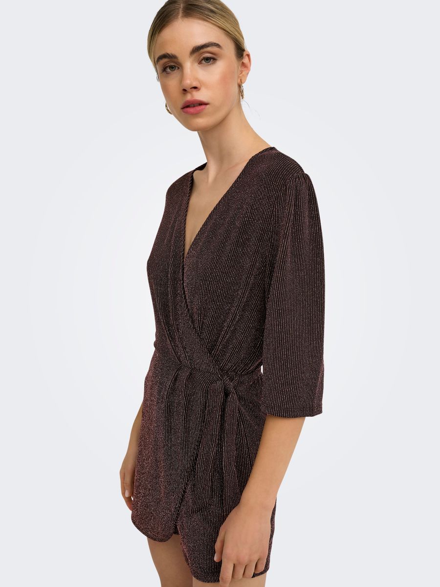 ONLCAROL GLITTER 3/4 PLAYSUIT CS JRS