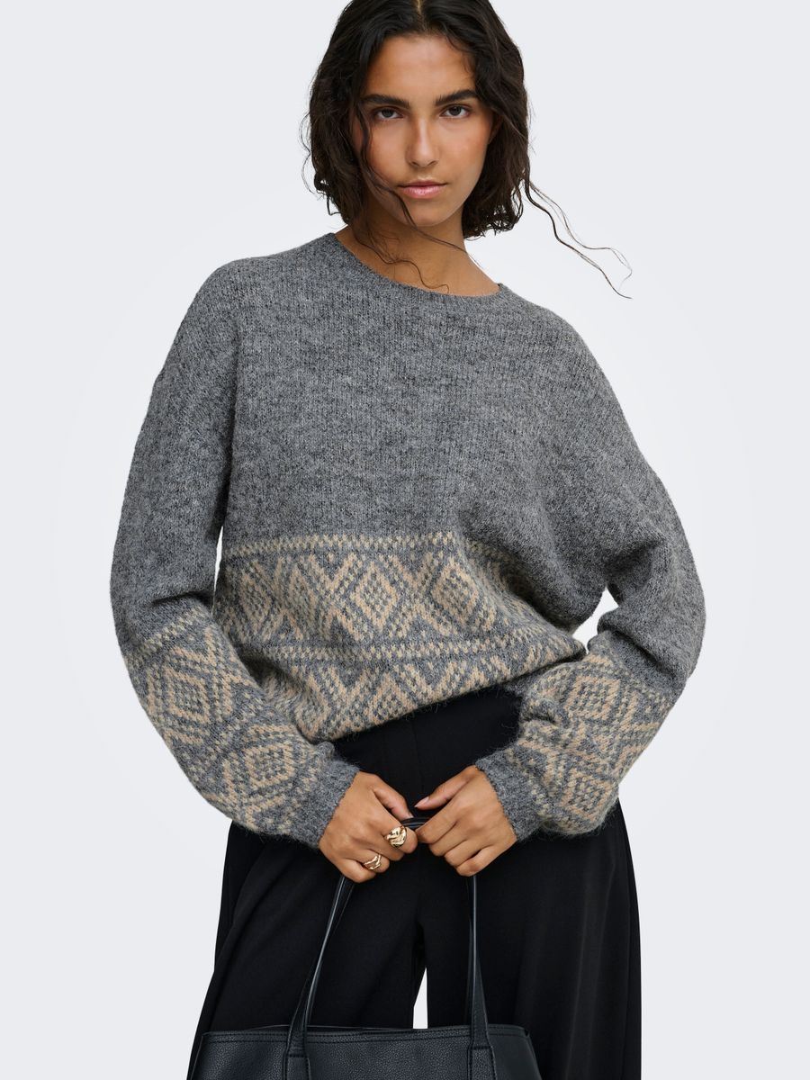 JDYDINA L/S ON FAROE ISLAND PULLOVE KNT