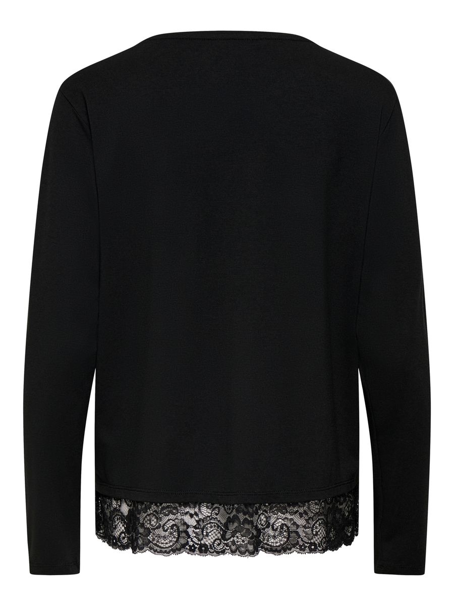 ONLMOSTER L/S LACE DETAIL TOP JRS