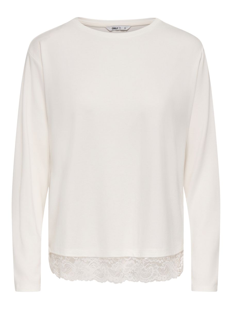 ONLMOSTER L/S LACE DETAIL TOP JRS