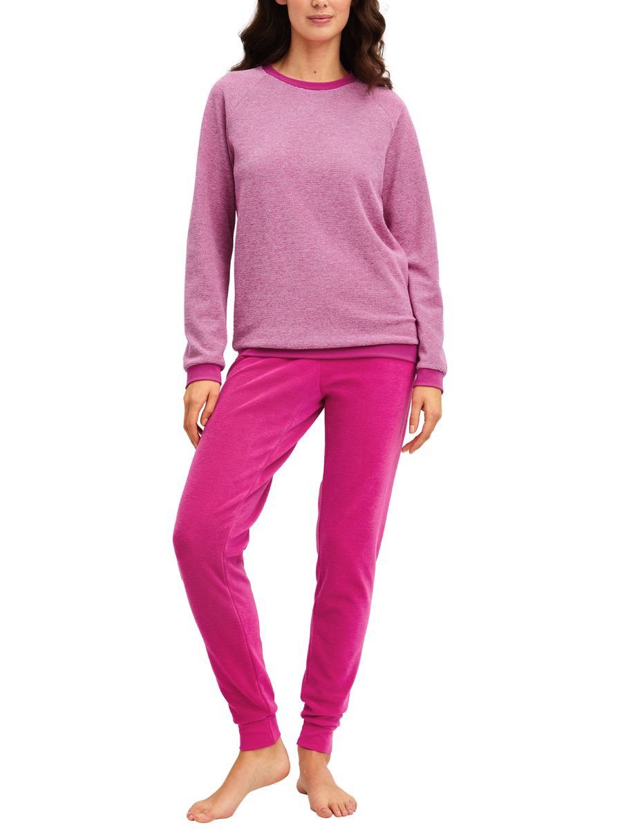 DAMEN Pyjama mit Bündchen