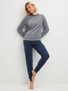 DAMEN Pyjama mit Bündchen