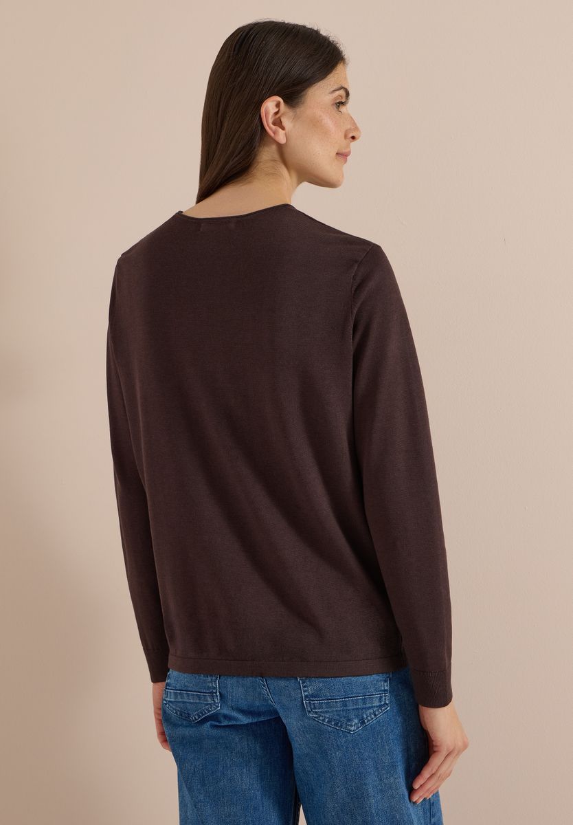 Basic Pullover mit Rundhals