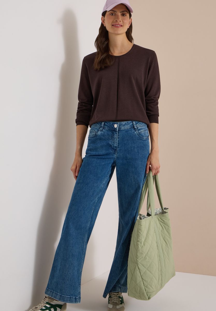 Basic Pullover mit Rundhals