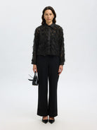 SLWMYLINE LS FLUFFY CROPPED SHIRT B