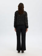 SLWMYLINE LS FLUFFY CROPPED SHIRT B