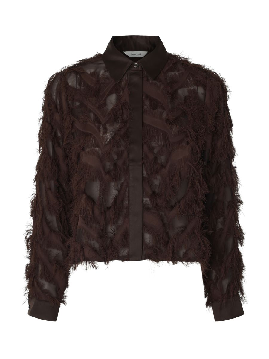 SLWMYLINE LS FLUFFY CROPPED SHIRT B
