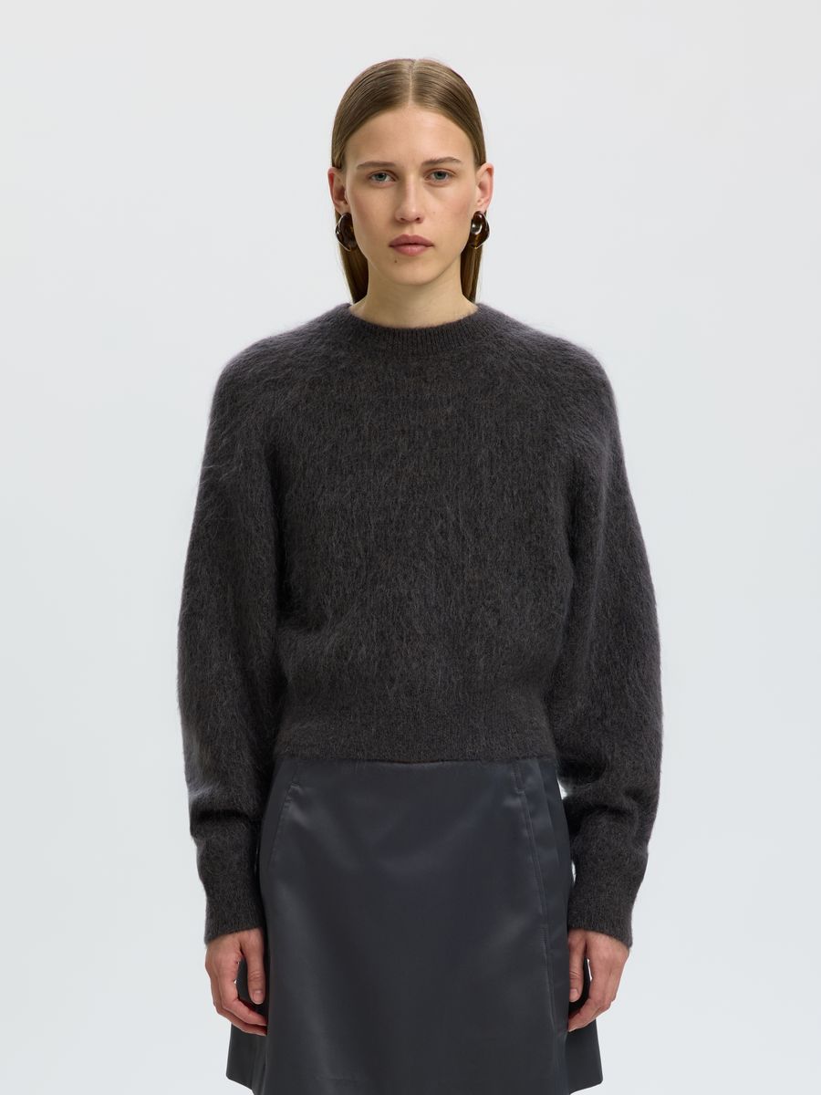 SLWMIRA LS KNIT SHORT O-NECK NOOS