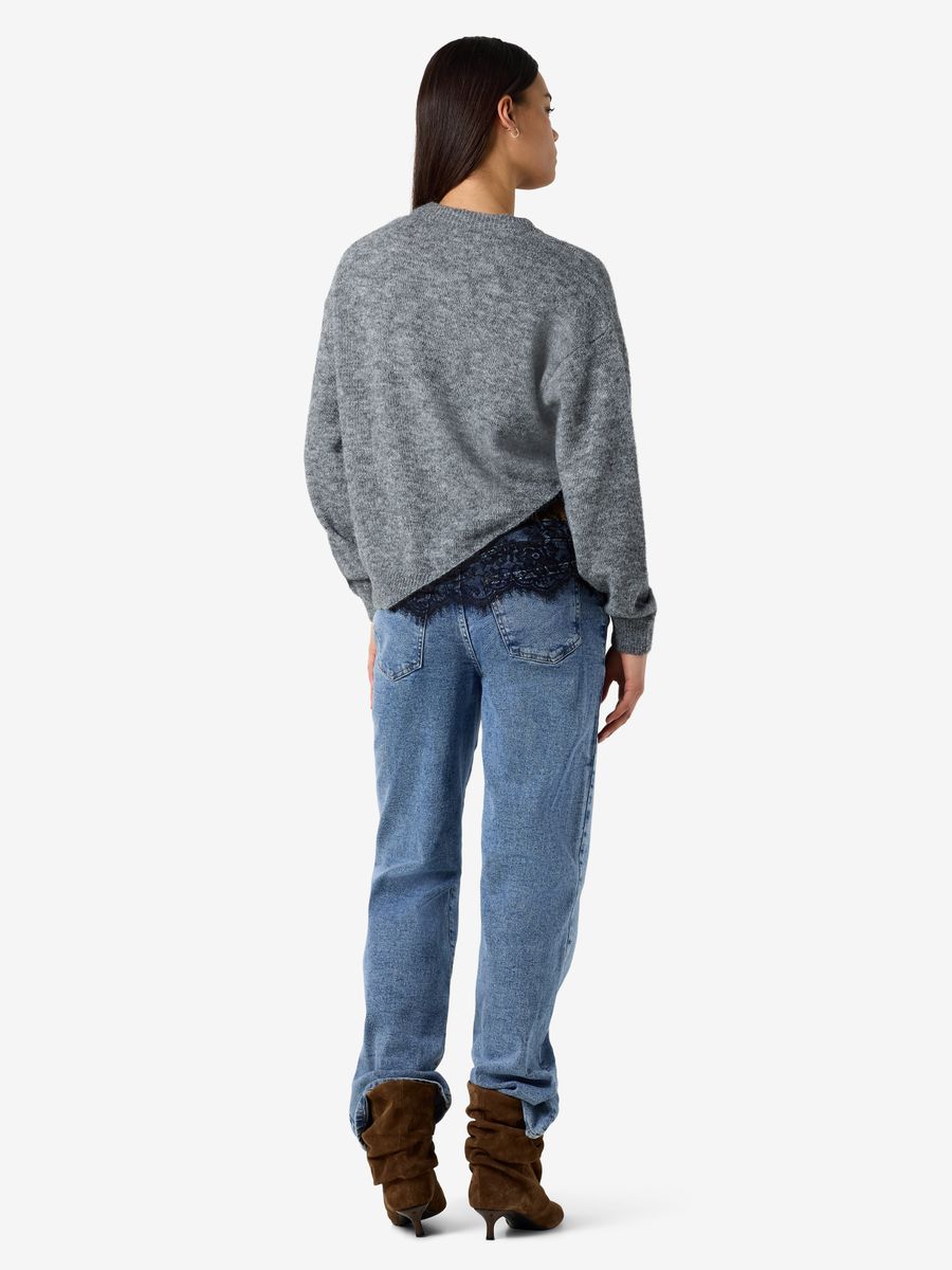 NMPRESTON L/S O-NECK LACE KNIT