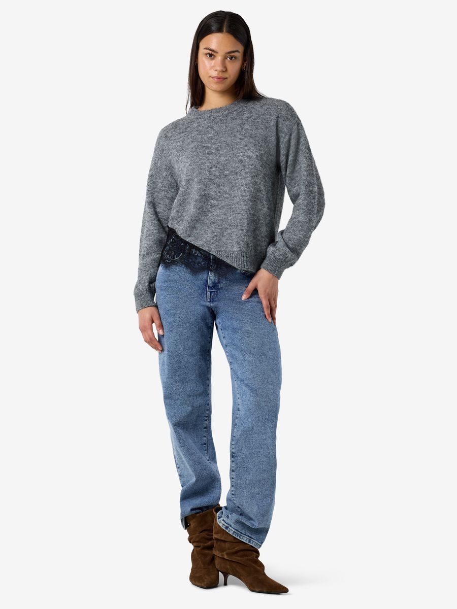 NMPRESTON L/S O-NECK LACE KNIT