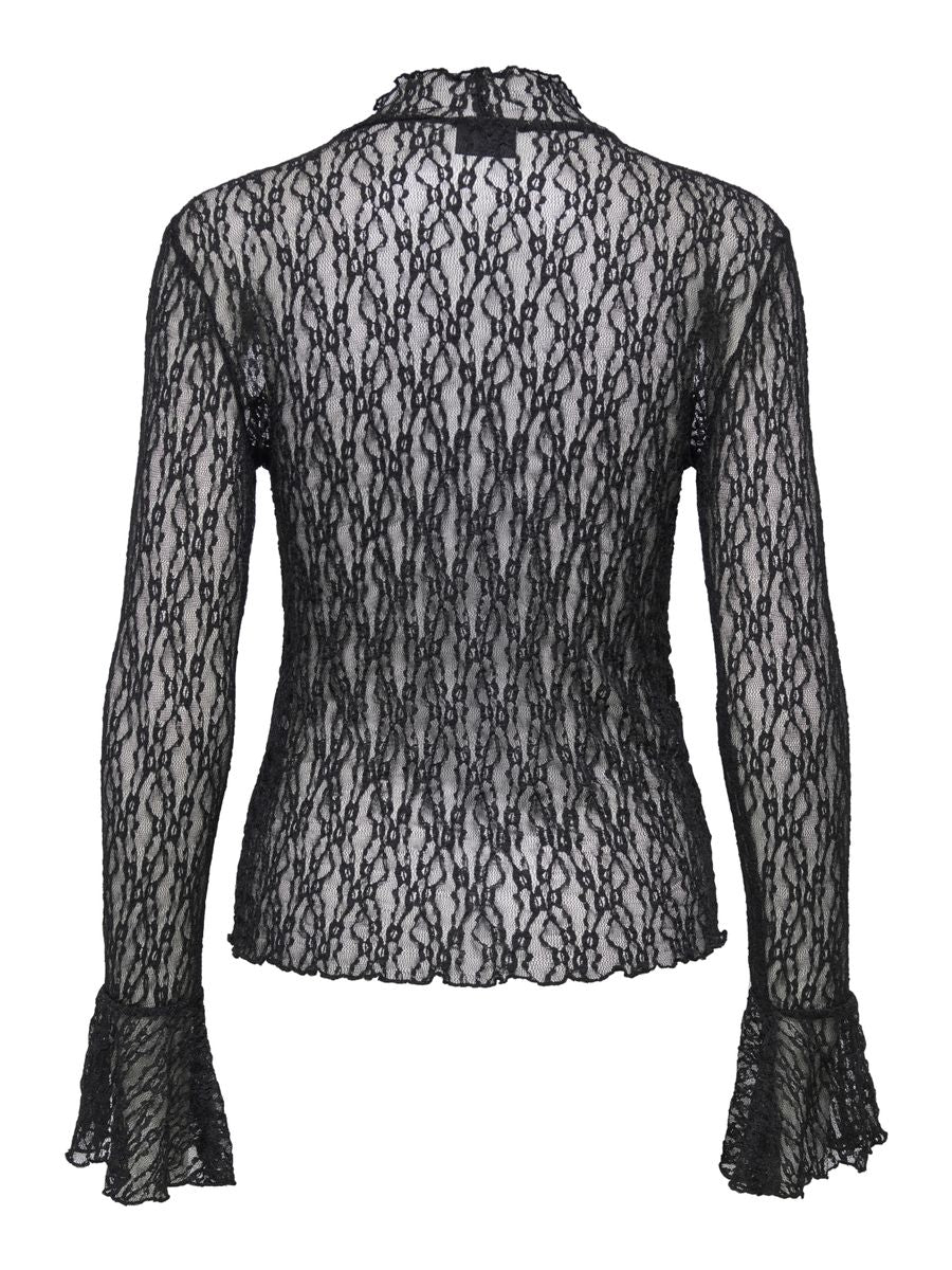 JDYLALA L/S HIGH NECK LACE TOP JRS