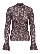 JDYLALA L/S HIGH NECK LACE TOP JRS