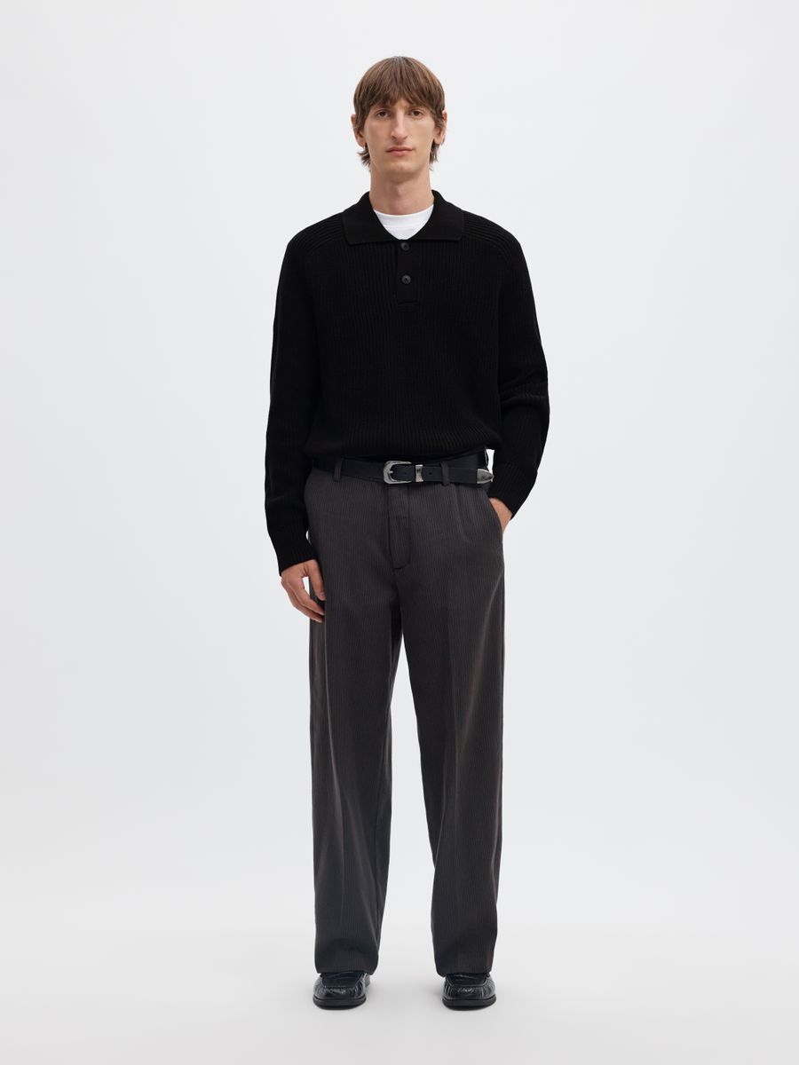 SLMPIM LS KNIT POLO CAMP