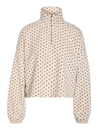 NMFLECI L/S ZIPPER BLOUSE AOP