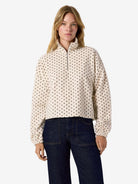 NMFLECI L/S ZIPPER BLOUSE AOP