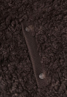 Fake Fur Weste mit Strickdetails