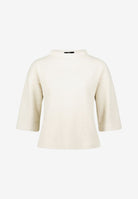 Damen Sweatshirt  3/4 Arm mit Fischgrätmuster