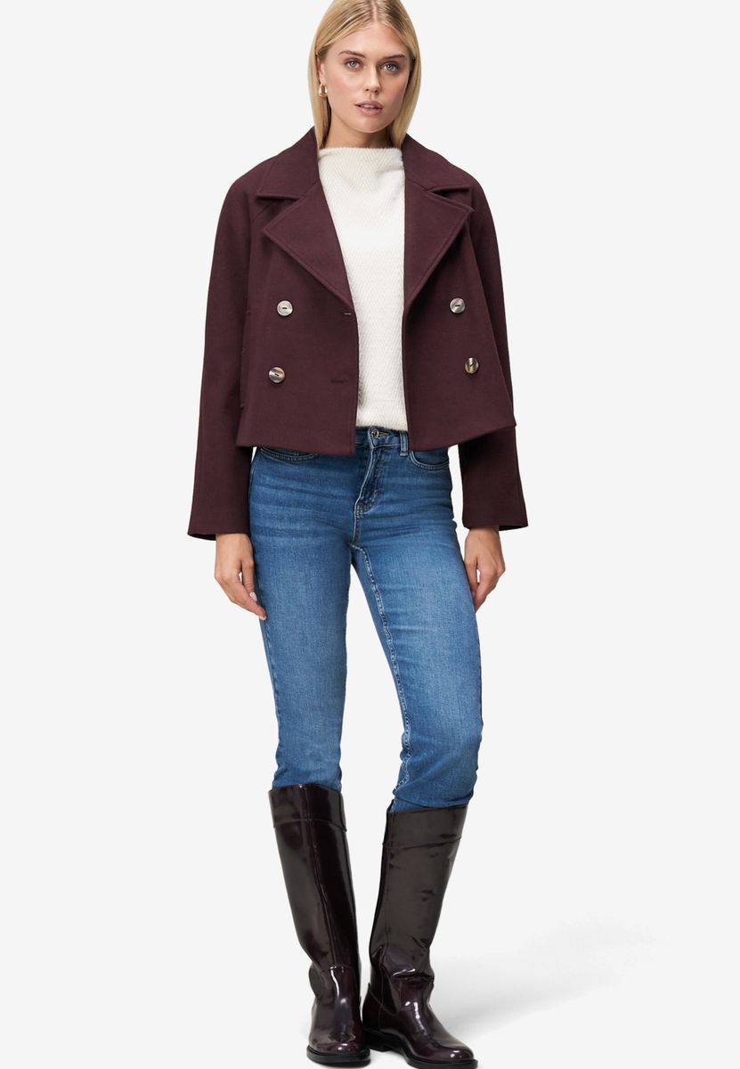 Damen Sweatshirt  3/4 Arm mit Fischgrätmuster