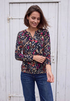 Shirt mit Split Neck im Tunika-Look