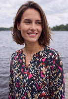 Shirt mit Split Neck im Tunika-Look