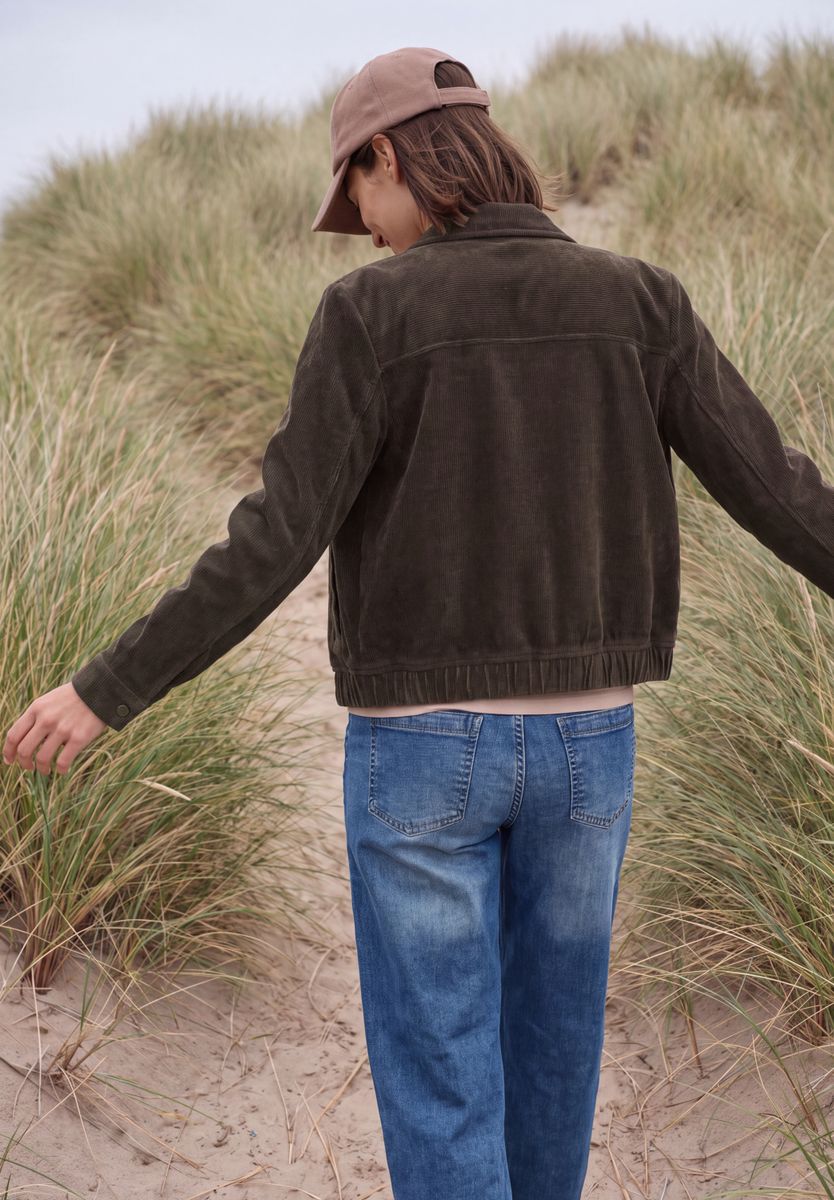 Blouson aus Cord mit Hemdkragen
