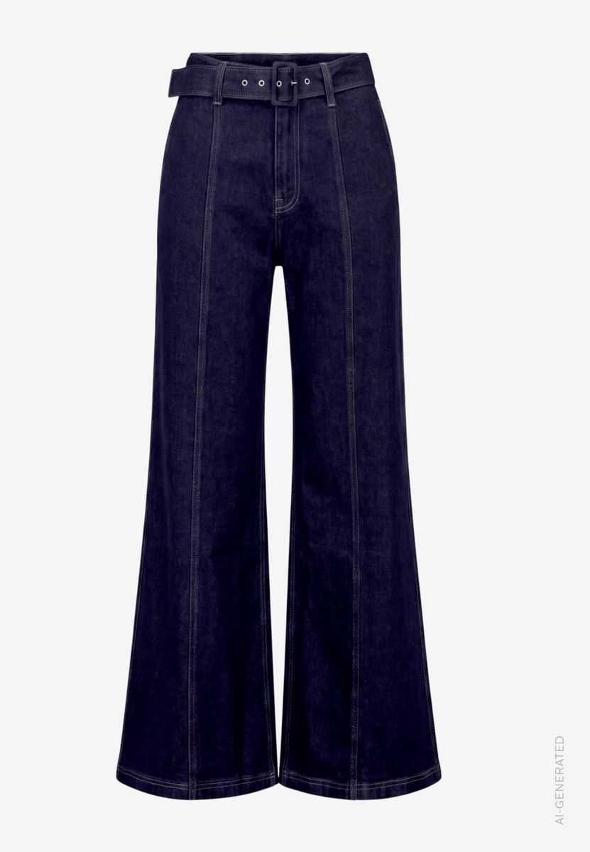 High-Waist Jeans Damen  mit Gürtel