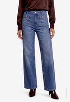 Damen Flared Jeans  mit aufgesetzten Taschen