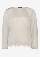 Damen Satin-Bluse mit Spitze