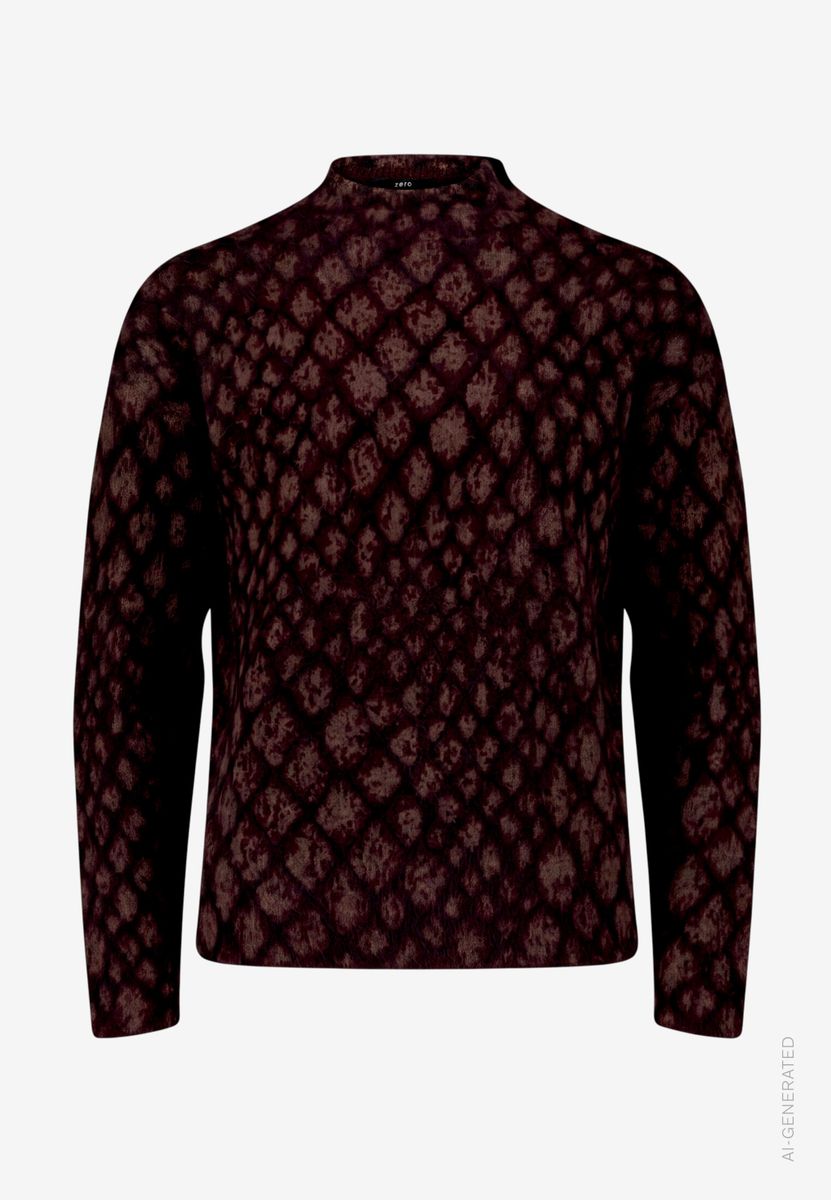 Damen Strickpullover  mit Animalprint