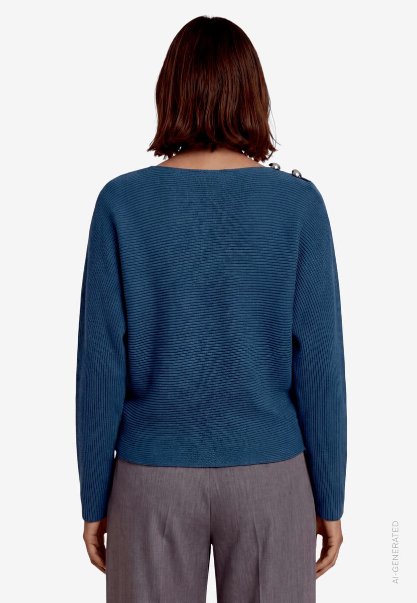 Damen Strickpullover  mit U-Boot Ausschnitt