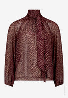 Damen Schluppenbluse  mit Animalprint