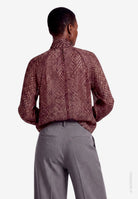 Damen Schluppenbluse  mit Animalprint