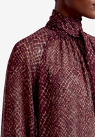 Damen Schluppenbluse  mit Animalprint