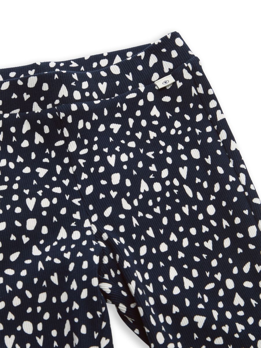 Flared Leggings mit Rippstruktur