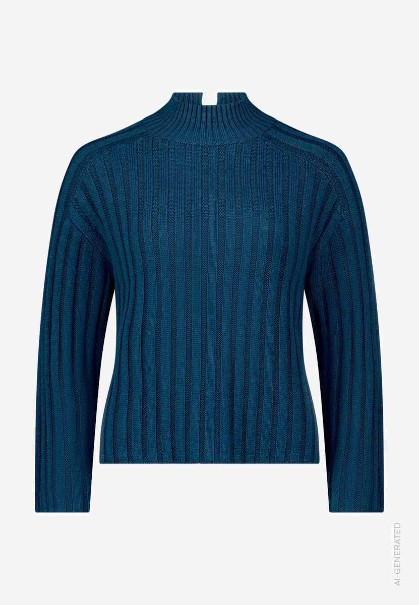 Damen Strickpullover  mit Stehkragen
