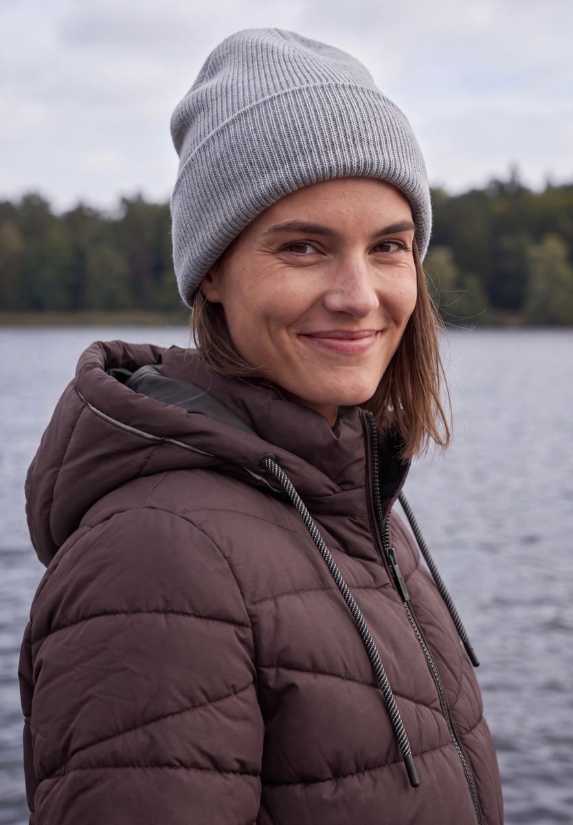 Steppjacke mit Kapuze und Zipper