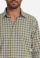 Shirt Yarn Dyed Small Check, Dobby Weave