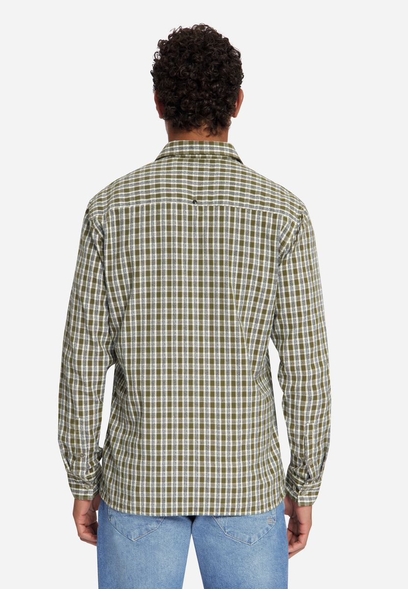 Shirt Yarn Dyed Small Check, Dobby Weave