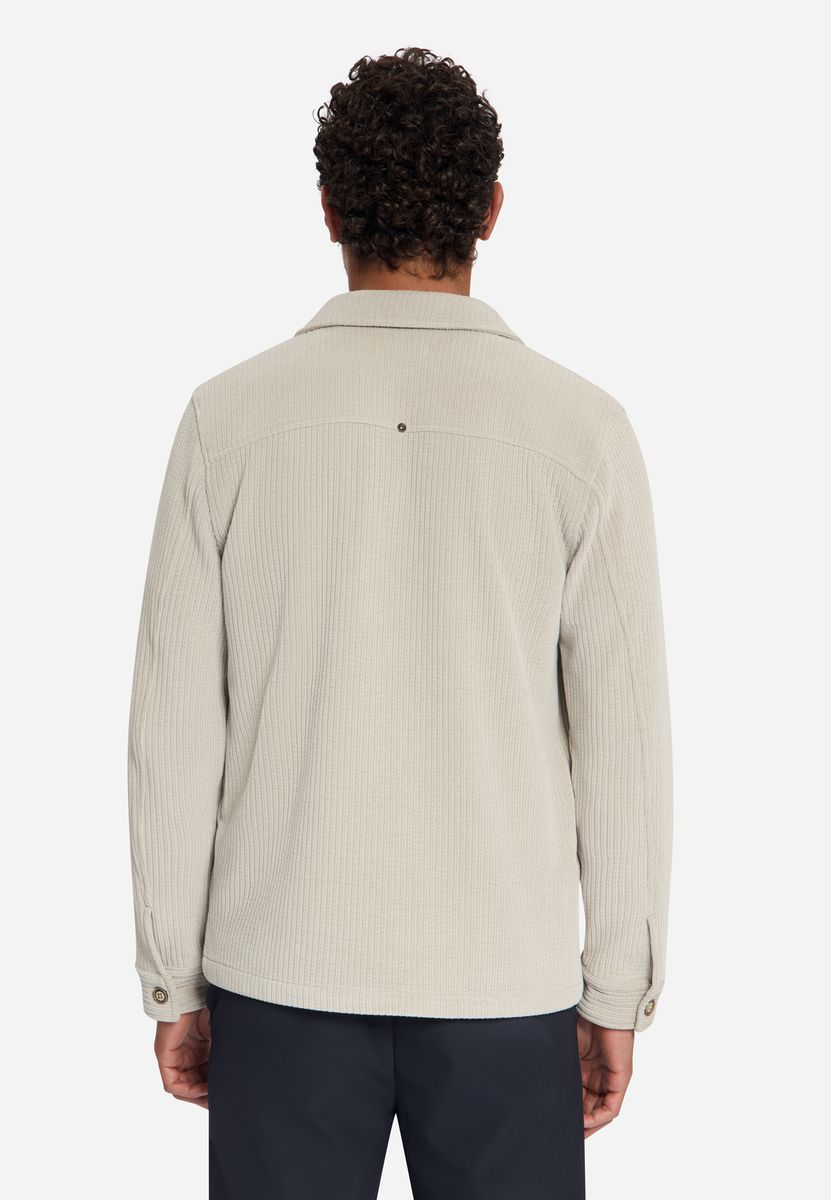 Overshirt Full Button Rib Sweat