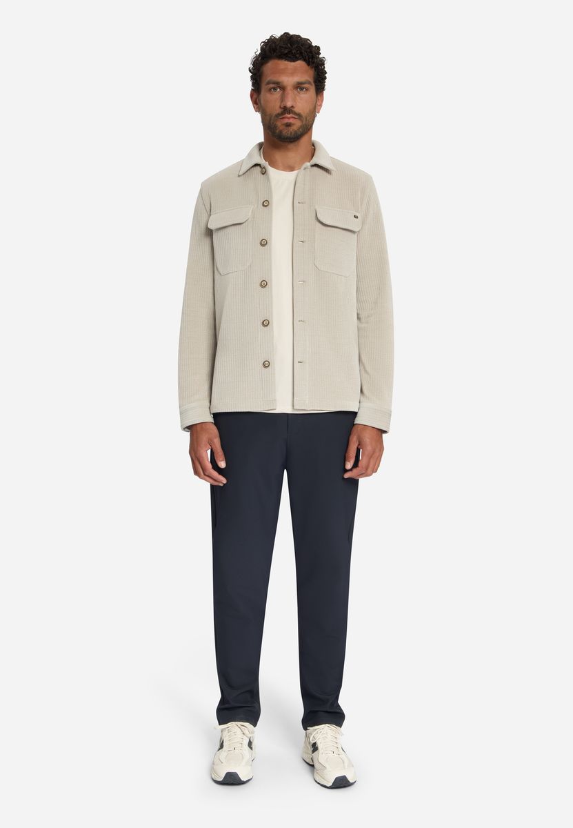 Overshirt Full Button Rib Sweat