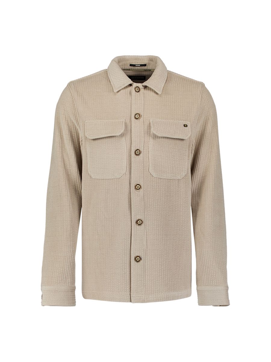 Overshirt Full Button Rib Sweat