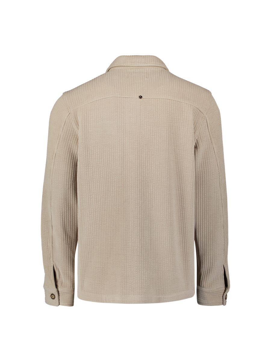 Overshirt Full Button Rib Sweat