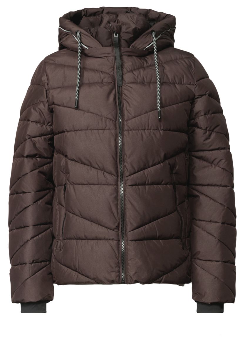Steppjacke mit Kapuze und Zipper